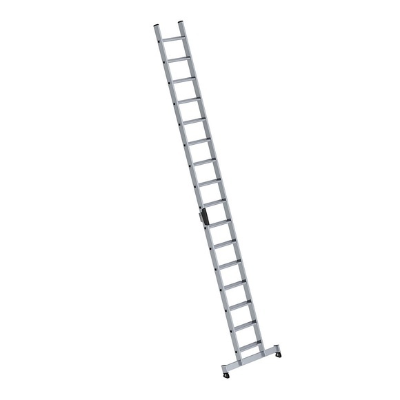Guenzburger Anlegeleiter mit Stufen Profiausführung, Breite 420 mm 16 Stufen, mit nivello®-Traverse