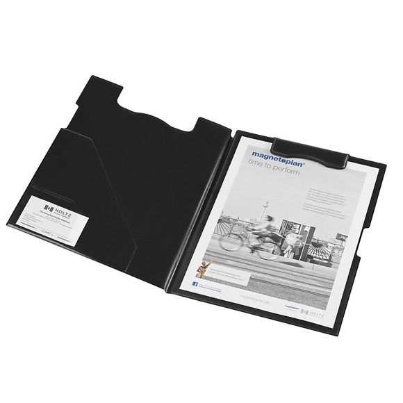 magnetoplan Klemmbrett-Mappe DIN A4 Format, VE 3 Stk schwarz