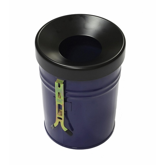 Wandabfallbehälter Volumen 24 l, HxØ 370 x 295 mm blau