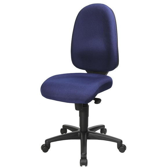 Topstar Bandscheiben-Drehstuhl, Synchronmechanik, Bandscheibensitz Rückenlehnenhöhe 550 mm Bezug royalblau