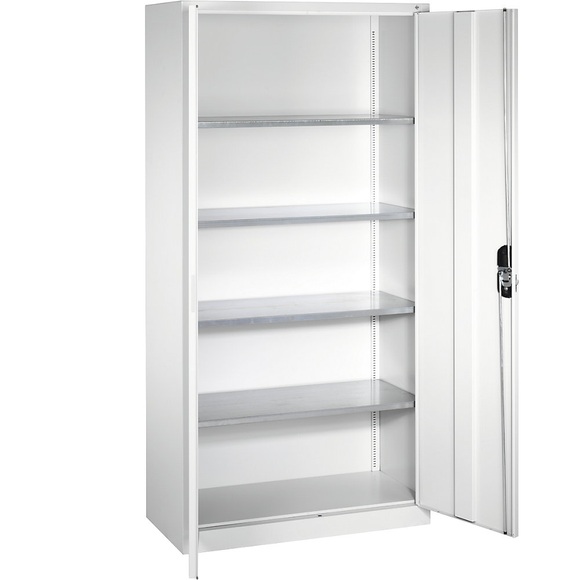 CP Stahlschrank mit Flügeltüren HxBxT 1950 x 1000 x 420 mm verkehrsweiß