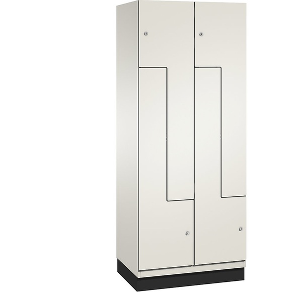 CP CAMBIO Z-Garderobenschrank 4 Abteile, Breite 800 mm Korpus reinweiß / Tür weiß