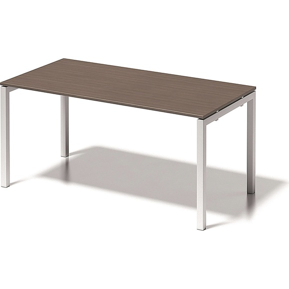 BISLEY Schreibtisch CITO, U-Gestell HxBxT 740 x 1600 x 800 mm Gestell weiß, Platte Nussbaum