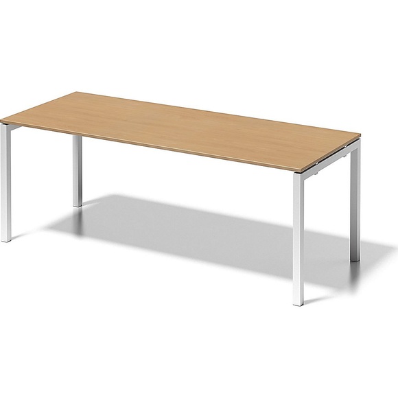 BISLEY Schreibtisch CITO, U-Gestell HxBxT 740 x 2000 x 800 mm Gestell weiß, Platte Buche