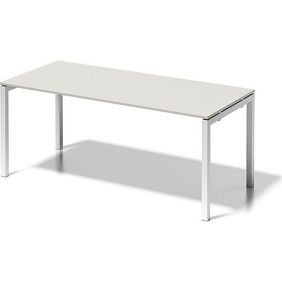 BISLEY Schreibtisch CITO, U-Gestell HxBxT 740 x 1800 x 800 mm Gestell weiß, Platte grauweiß