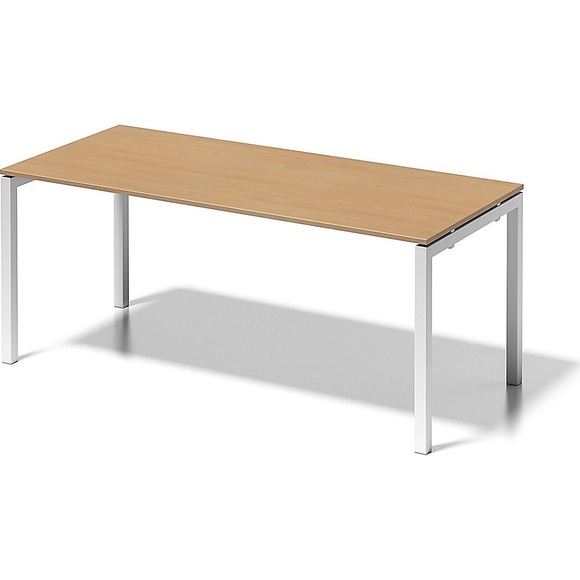 BISLEY Schreibtisch CITO, U-Gestell HxBxT 740 x 1800 x 800 mm Gestell weiß, Platte Buche