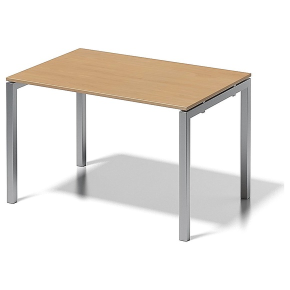 BISLEY Schreibtisch CITO, U-Gestell HxBxT 740 x 1200 x 800 mm Gestell silber, Platte Buche