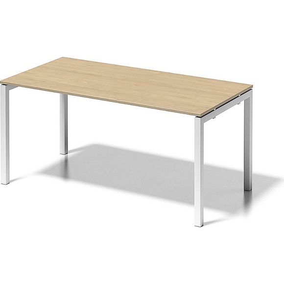 BISLEY Schreibtisch CITO, U-Gestell HxBxT 740 x 1600 x 800 mm Gestell weiß, Platte Ahorn