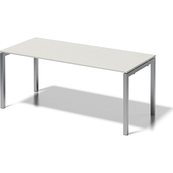 BISLEY Schreibtisch CITO, U-Gestell HxBxT 740 x 1800 x 800 mm Gestell silber, Platte grauweiß