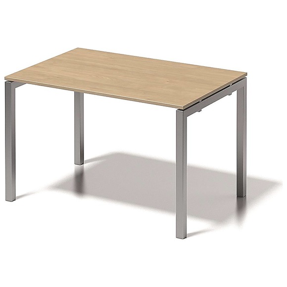 BISLEY Schreibtisch CITO, U-Gestell HxBxT 740 x 1200 x 800 mm Gestell silber, Platte Ahorn