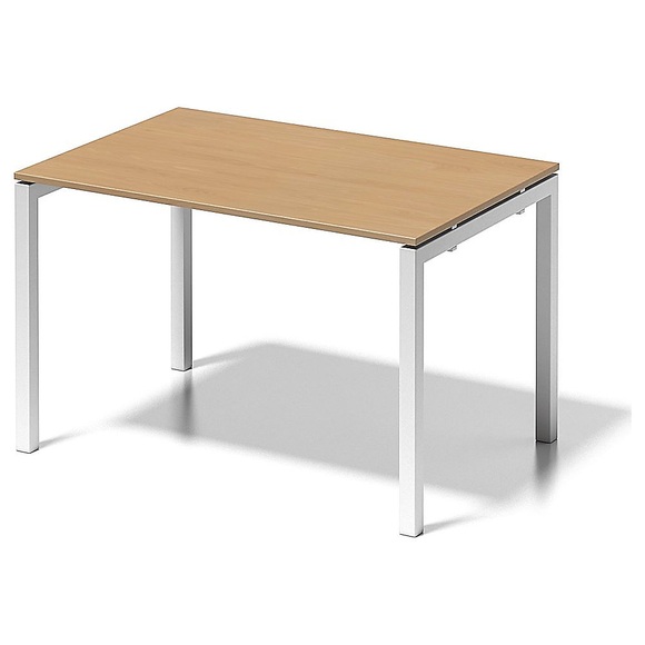 BISLEY Schreibtisch CITO, U-Gestell HxBxT 740 x 1200 x 800 mm Gestell weiß, Platte Buche