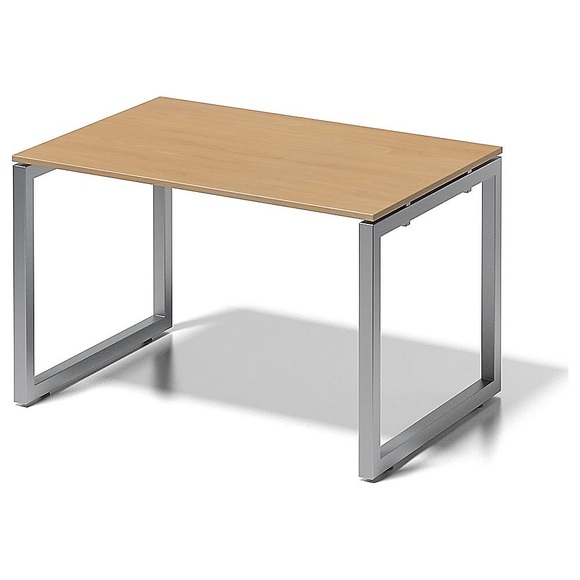 BISLEY Schreibtisch CITO, O-Gestell HxBxT 740 x 1200 x 800 mm Gestell silber, Platte Buche