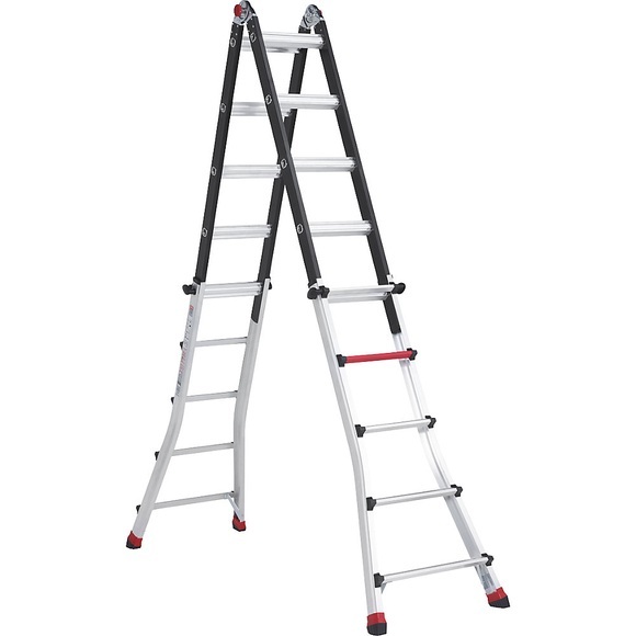 Altrex Teleskop-Klappleiter verwendbar als Steh- oder Anlegeleiter 4 x 5 Sprossen