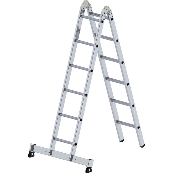 Guenzburger Alu-Klappleiter als Steh- und Anlegeleiter einsetzbar 2 x 6 Sprossen