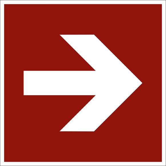 Brandschutzzeichen Leiter, VE 10 Stk Aluminium, Nasenschild, 150 x 150 mm