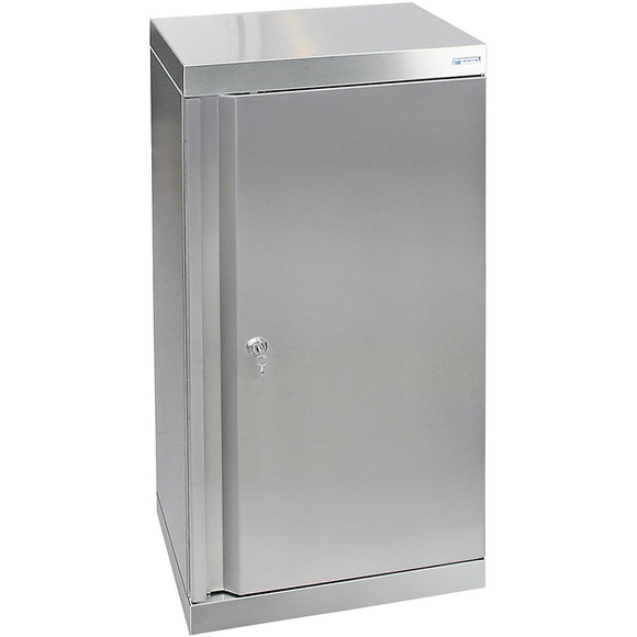 Edelstahl-Flügeltürschrank mit Stellschrauben, Vollblechtüren HxBxT 900 x 450 x 400 mm