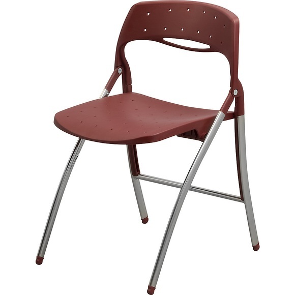 Klappstuhl Gestell verchromt bordeaux
