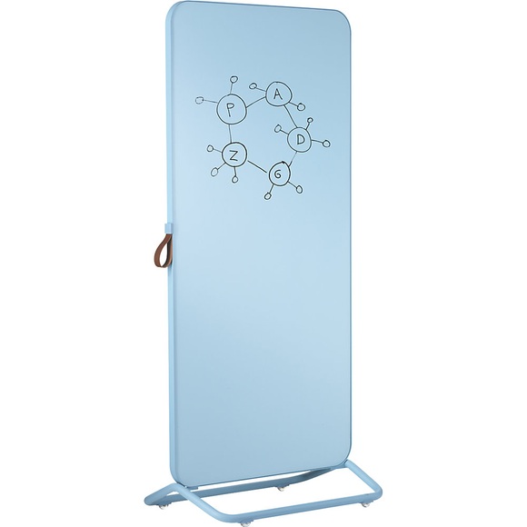 Chameleon Mobile Design-Schreibtafel Glastafel Rahmen blau