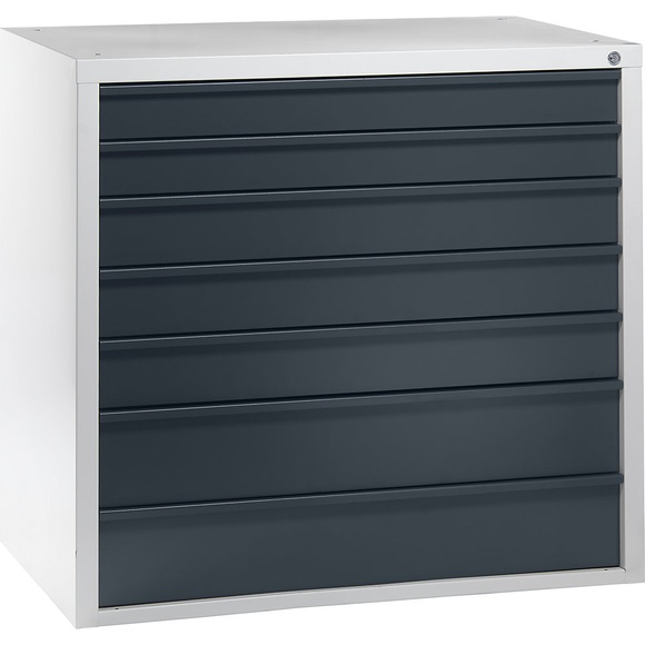 Schubladenschrank, 7 Schubladen, Breite 1050 mm, Front anthrazit