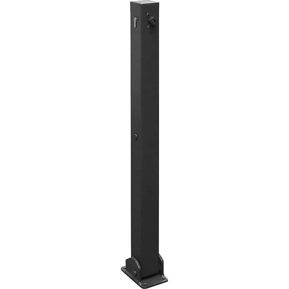 Absperrpfosten, 70 x 70 mm, Eisenglimmer klappbar mit Profilzylinder ohne Öse