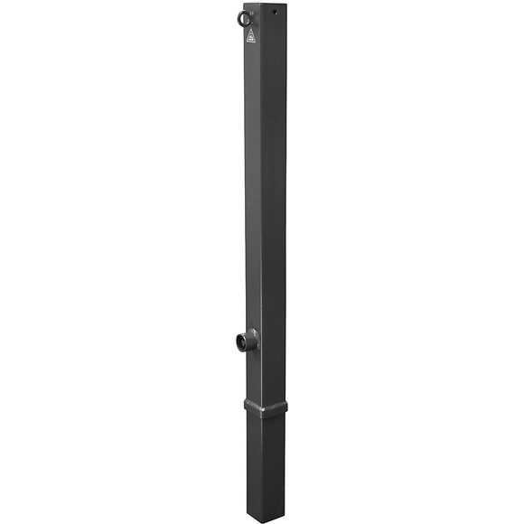Absperrpfosten, 70 x 70 mm, Eisenglimmer herausnehmbar mit 1 Öse