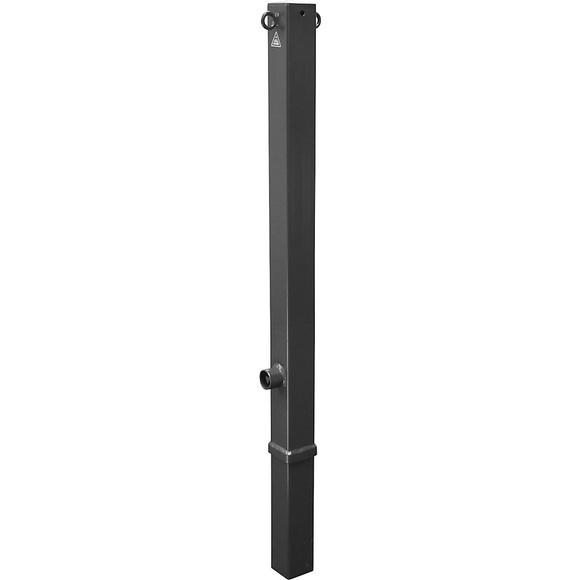 Absperrpfosten, 70 x 70 mm, Eisenglimmer herausnehmbar mit 2 Ösen
