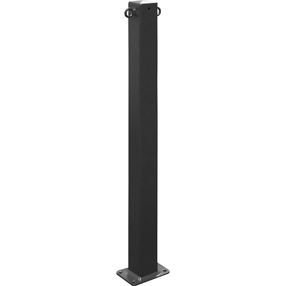 Absperrpfosten, 70 x 70 mm, Eisenglimmer zum Aufdübeln mit 2 Ösen