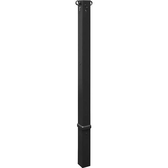 Absperrpfosten, 70 x 70 mm, Eisenglimmer herausnehmbar mit Profilzylinder mit 2 Ösen