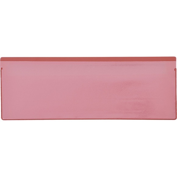 Etikettentaschen, VE 50 Stk mit Magnetstreifen BxH 220 x 80 mm, VDA, rot