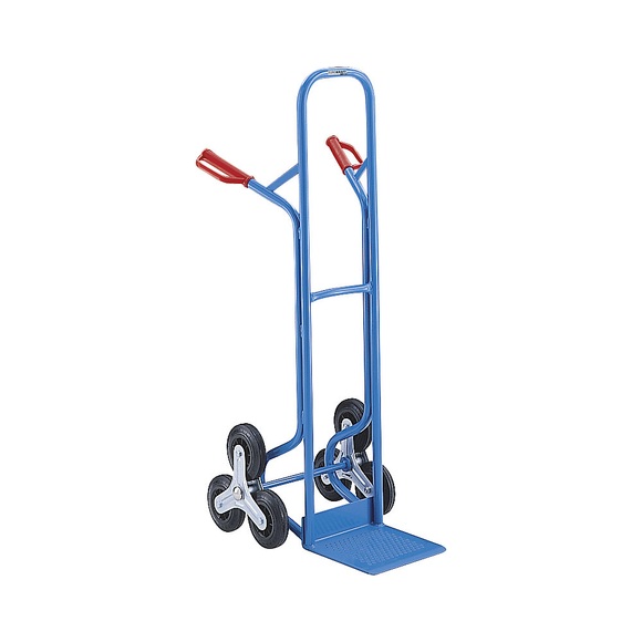 EUROKRAFT Premium-Sackkarre aus Stahl Treppenkarre, Tragfähigkeit 200 kg mit Handgriffen