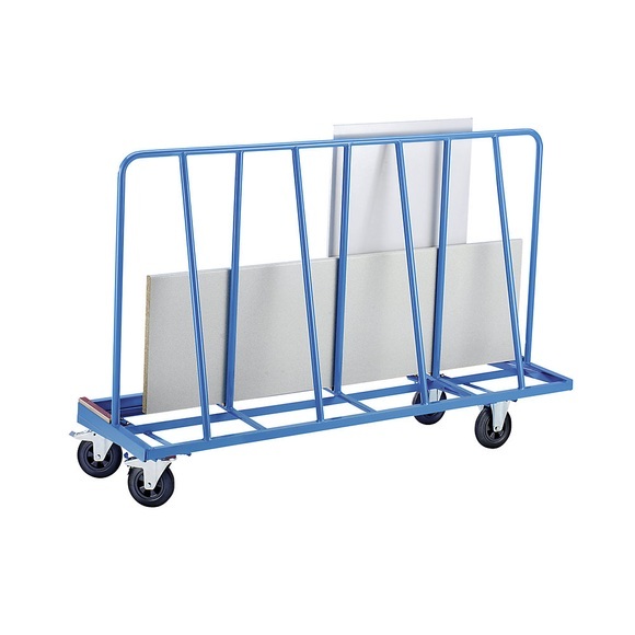 EUROKRAFT Platten-Transportwagen einseitige Ausführung lang, Tragfähigkeit 750 kg