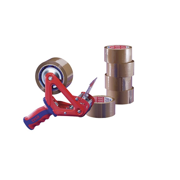 tesa Profi-Klebeband-Set Handabroller und 36 Rollen PP-Band LxB 66 m x 50 mm