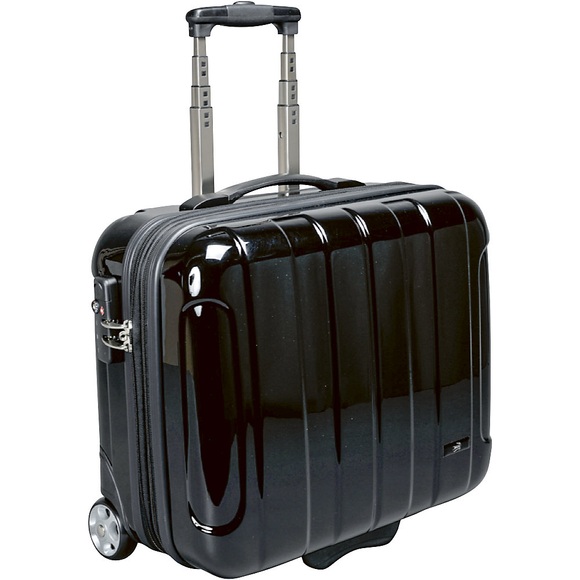 Business-Trolley gepolstertes Laptopfach, herausnehmbar schwarz