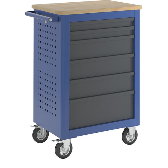 QUIPO Montagewagen LxB 665 x 460 mm Korpus enzianblau