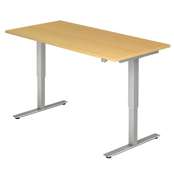 UPLINER - Schreibtisch, elektrisch höhenverstellbar BxT 1800 x 800 mm Dekor Buche