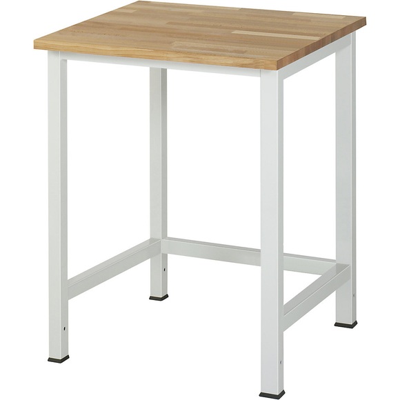 RAU Werktisch, höhenverstellbar Buche-Platte Breite 750 mm