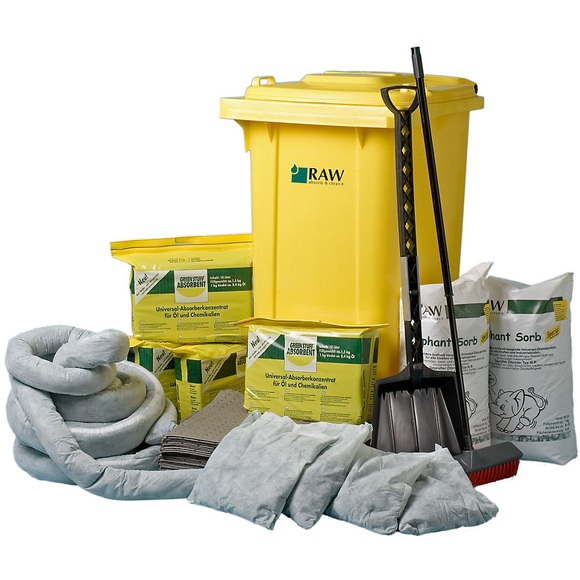 Leckage-Notfall-Tonne Vlies-Schläuche, Vlies-Kissen HxBxT 580 x 1070 x 730 mm