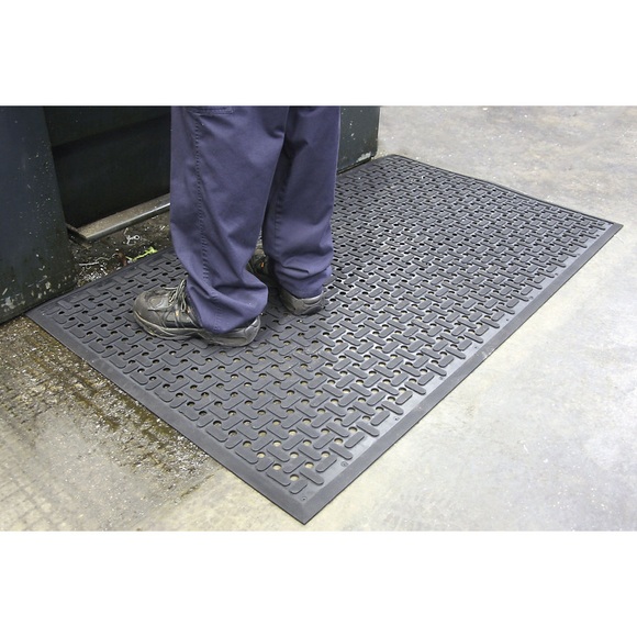 Matte, ergonomisch LxB 1500 x 900 mm schwarz