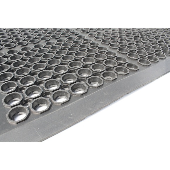 Anti-Ermüdungsmatte, schwarz Endstück Breite 1500 mm