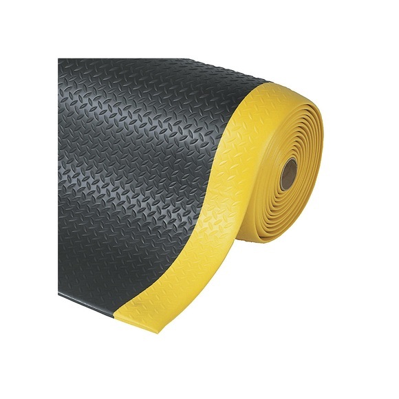 Arbeitsplatzmatte, PVC Breite 1220 mm, pro lfd. m schwarz/gelb