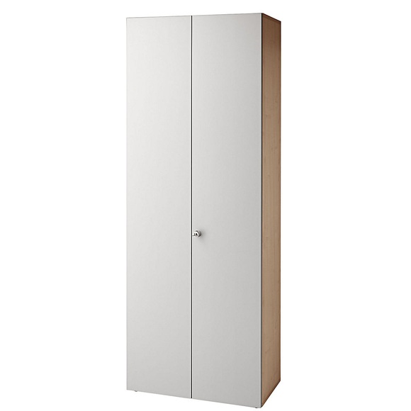 eurokraft pro ANNY - Aktenschrank, Flügeltüren, 5 Fachböden, Nussbaum-Dekor / alusilber