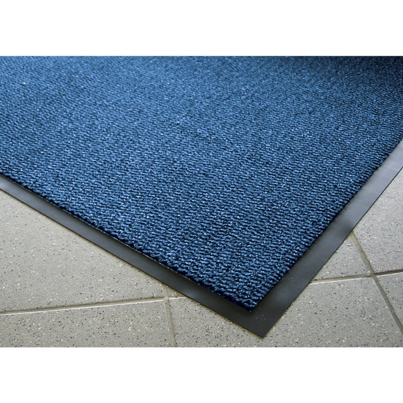 Schmutzfangmatte für innen, Flor aus Polypropylen LxB 1200 x 900 mm schwarz / blau