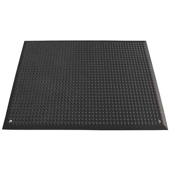 Arbeitsplatzmatte, schwarz aus Polyurethan LxB 950 x 650 mm