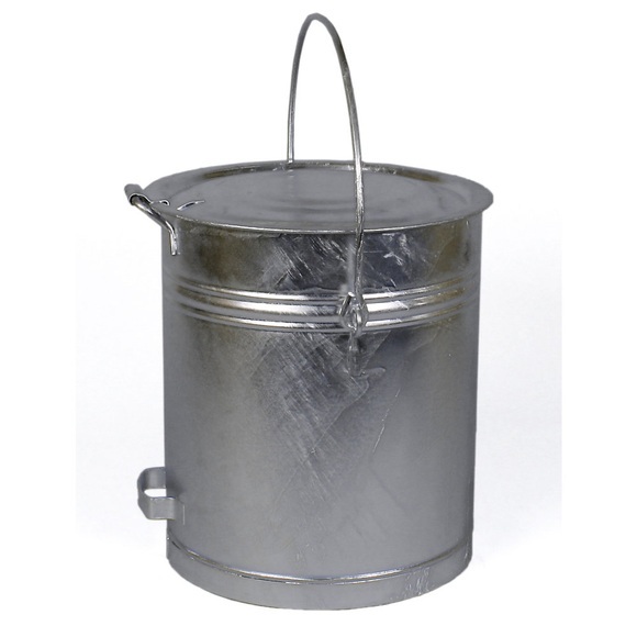 Stahlblech-Mülleimer, zylindrisch Volumen 40 l, Höhe x Außen-Ø 420 x 360 mm ab 5 Stk