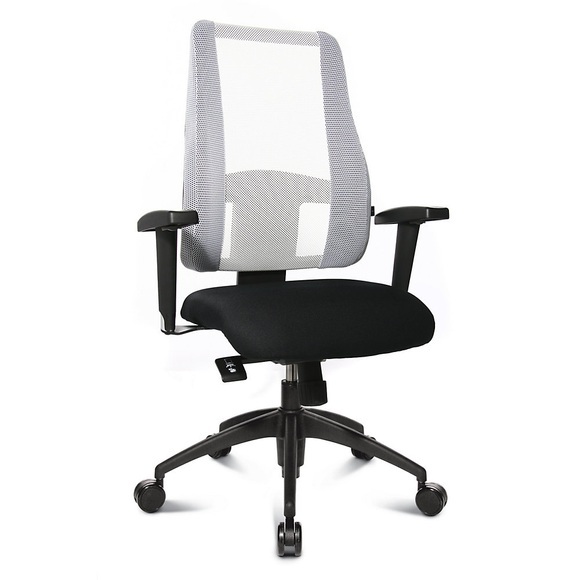 Topstar Bürodrehstuhl LADY SITNESS DELUXE beweglich mit 7 Zonen schwarz / weiß