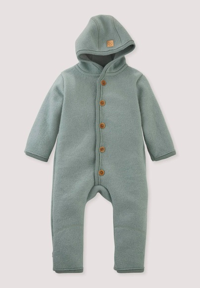 Baby Walk-Overall aus Bio-Merinowolle - grün Grösse50/56