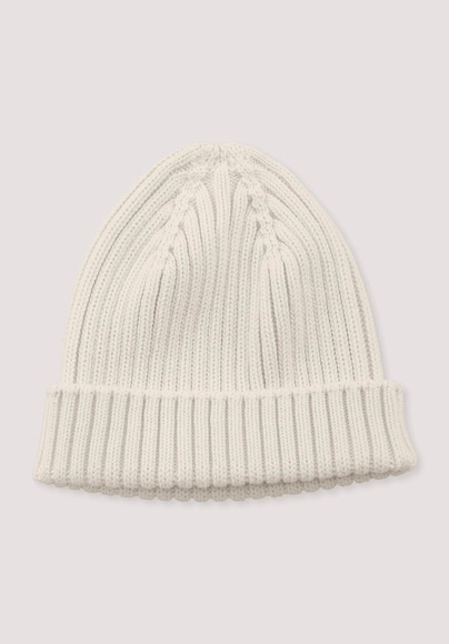 hessnatur Baby Strickmütze aus Bio-Baumwolle - beige Grösse41/43