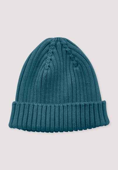 hessnatur Baby Strickmütze aus Bio-Baumwolle - blau Grösse49/51