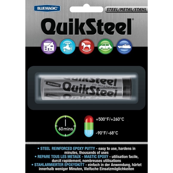 BLUE MAGIC QuikSteel Reparatur-Knetmasse für Metalle, 56,8 g