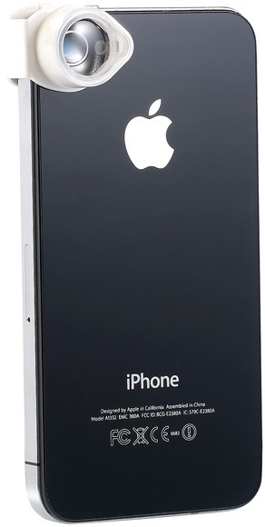 Somikon Mikroskop-Adapter für iPhone mit 4-fach Vergrösserung